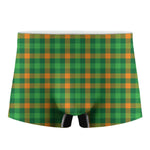 St. Patrick's Day Buffalo Check Print Men's Boxer Briefs