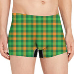 St. Patrick's Day Buffalo Check Print Men's Boxer Briefs