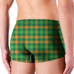 St. Patrick's Day Buffalo Check Print Men's Boxer Briefs