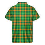 St. Patrick's Day Buffalo Check Print Men's Short Sleeve Shirt