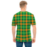 St. Patrick's Day Buffalo Check Print Men's T-Shirt