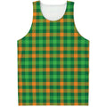 St. Patrick's Day Buffalo Check Print Men's Tank Top
