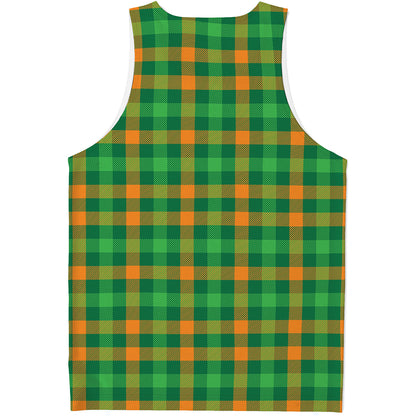 St. Patrick's Day Buffalo Check Print Men's Tank Top