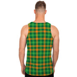 St. Patrick's Day Buffalo Check Print Men's Tank Top