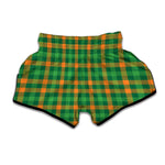 St. Patrick's Day Buffalo Check Print Muay Thai Boxing Shorts