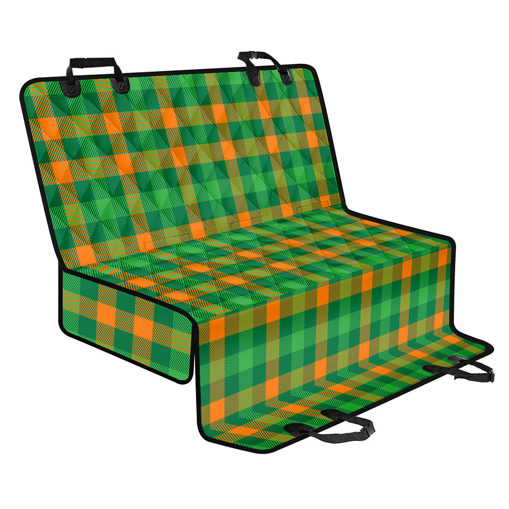 St. Patrick's Day Buffalo Check Print Pet Car Back Seat Cover