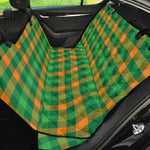 St. Patrick's Day Buffalo Check Print Pet Car Back Seat Cover