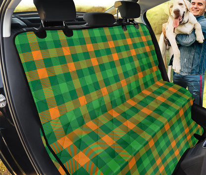 St. Patrick's Day Buffalo Check Print Pet Car Back Seat Cover