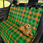 St. Patrick's Day Buffalo Check Print Pet Car Back Seat Cover