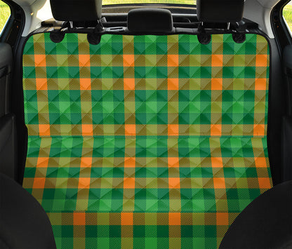 St. Patrick's Day Buffalo Check Print Pet Car Back Seat Cover