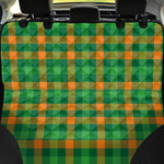 St. Patrick's Day Buffalo Check Print Pet Car Back Seat Cover