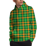 St. Patrick's Day Buffalo Check Print Pullover Hoodie