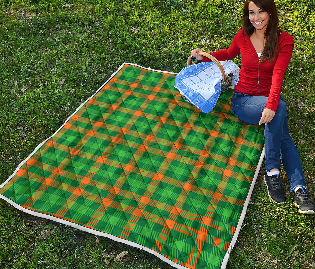 St. Patrick's Day Buffalo Check Print Quilt