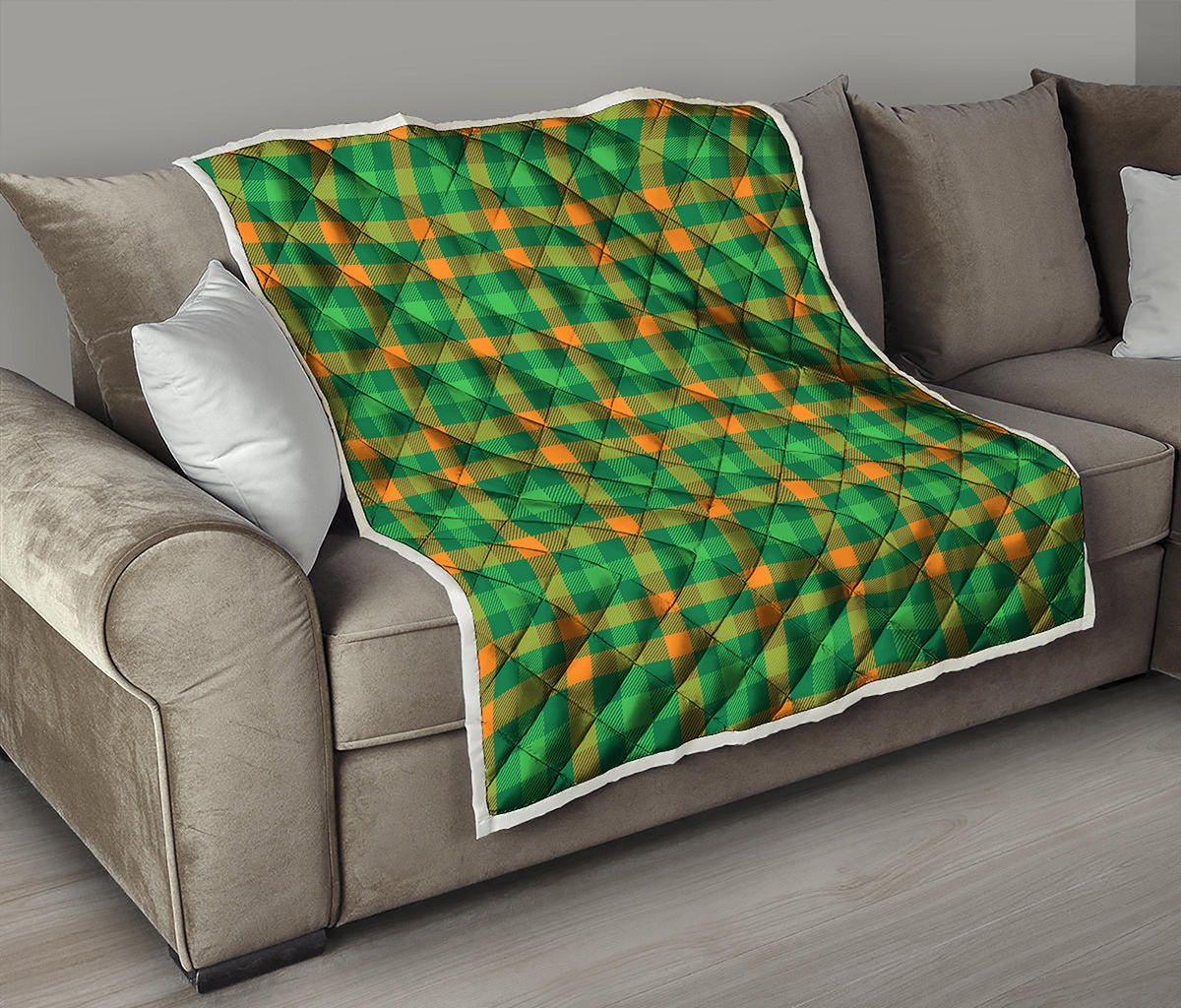 St. Patrick's Day Buffalo Check Print Quilt