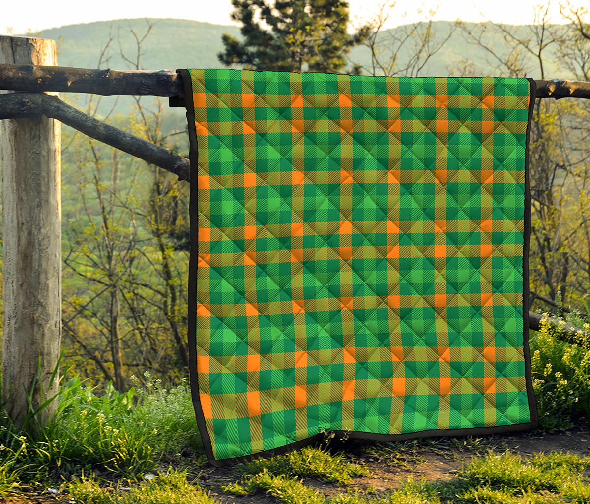 St. Patrick's Day Buffalo Check Print Quilt