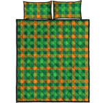 St. Patrick's Day Buffalo Check Print Quilt Bed Set