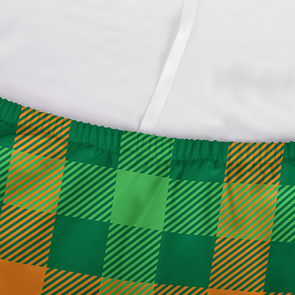 St. Patrick's Day Buffalo Check Print Sofa Cover