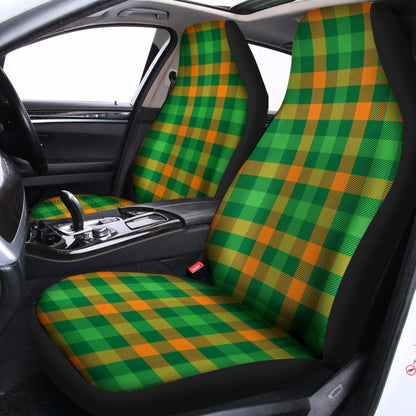 St. Patrick's Day Buffalo Check Print Universal Fit Car Seat Covers
