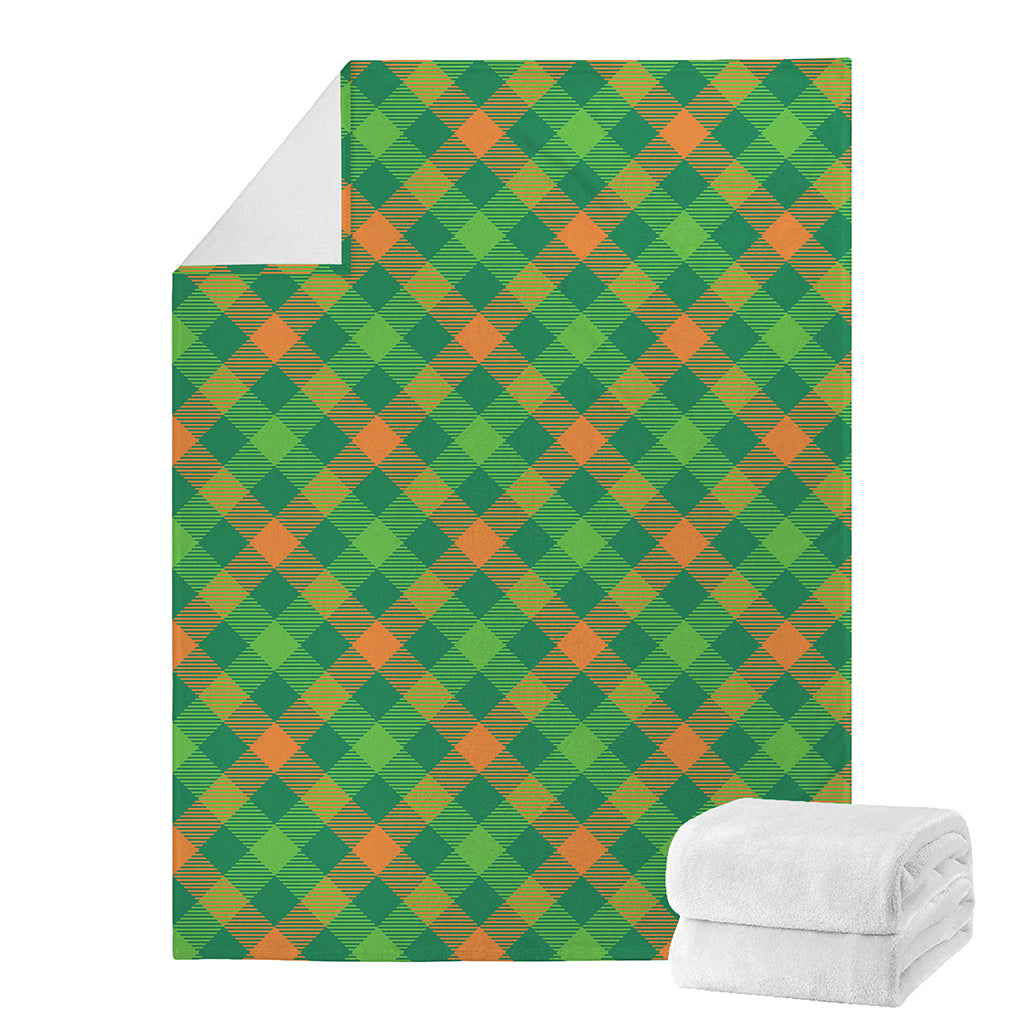 St. Patrick's Day Buffalo Pattern Print Blanket