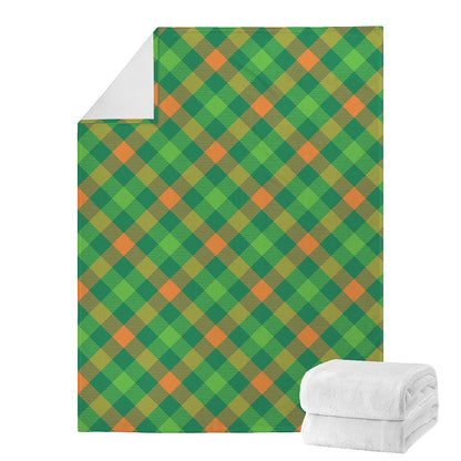 St. Patrick's Day Buffalo Pattern Print Blanket