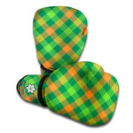 St. Patrick's Day Buffalo Pattern Print Boxing Gloves