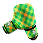 St. Patrick's Day Buffalo Pattern Print Boxing Gloves