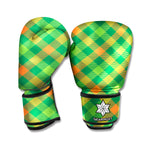 St. Patrick's Day Buffalo Pattern Print Boxing Gloves