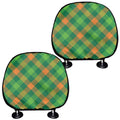St. Patrick's Day Buffalo Pattern Print Car Headrest Covers