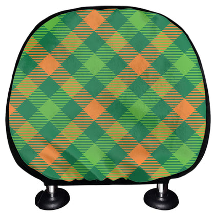 St. Patrick's Day Buffalo Pattern Print Car Headrest Covers