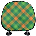 St. Patrick's Day Buffalo Pattern Print Car Headrest Covers