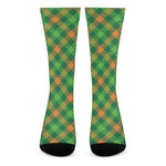 St. Patrick's Day Buffalo Pattern Print Crew Socks