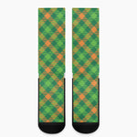 St. Patrick's Day Buffalo Pattern Print Crew Socks