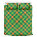 St. Patrick's Day Buffalo Pattern Print Duvet Cover Bedding Set