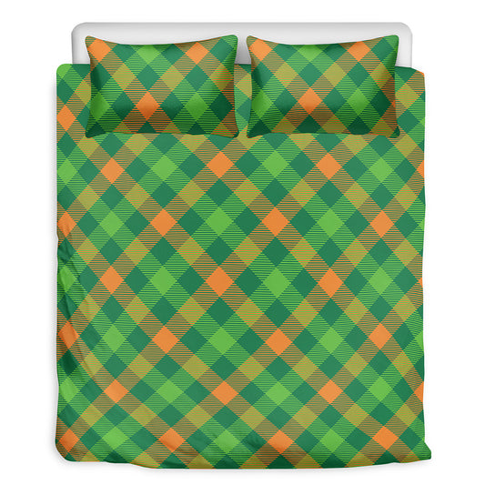St. Patrick's Day Buffalo Pattern Print Duvet Cover Bedding Set