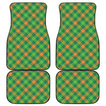 St. Patrick's Day Buffalo Pattern Print Front and Back Car Floor Mats