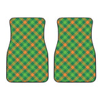 St. Patrick's Day Buffalo Pattern Print Front Car Floor Mats