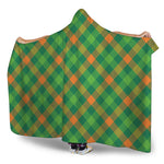 St. Patrick's Day Buffalo Pattern Print Hooded Blanket