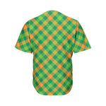 St. Patrick's Day Buffalo Pattern Print Men's Baseball Jersey