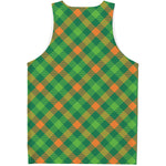 St. Patrick's Day Buffalo Pattern Print Men's Tank Top
