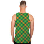 St. Patrick's Day Buffalo Pattern Print Men's Tank Top