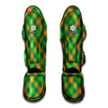 St. Patrick's Day Buffalo Pattern Print Muay Thai Shin Guards
