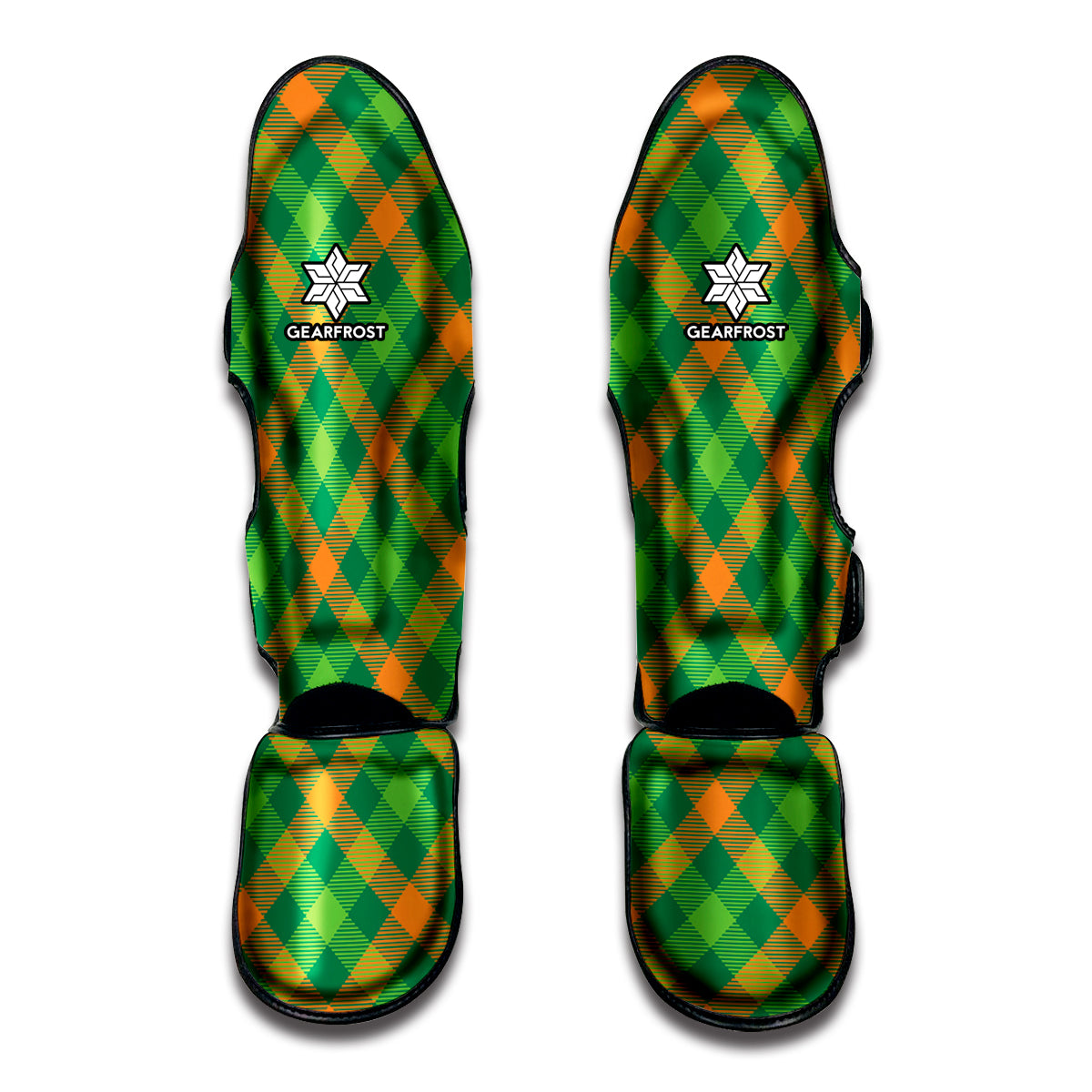 St. Patrick's Day Buffalo Pattern Print Muay Thai Shin Guard