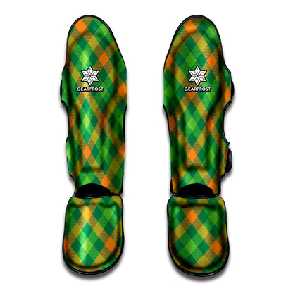 St. Patrick's Day Buffalo Pattern Print Muay Thai Shin Guard