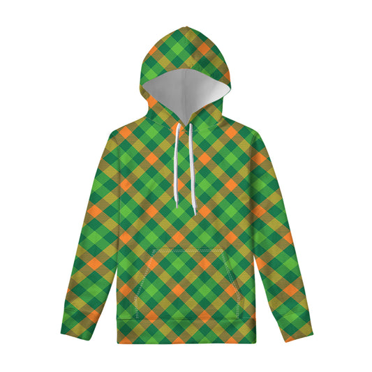 St. Patrick's Day Buffalo Pattern Print Pullover Hoodie