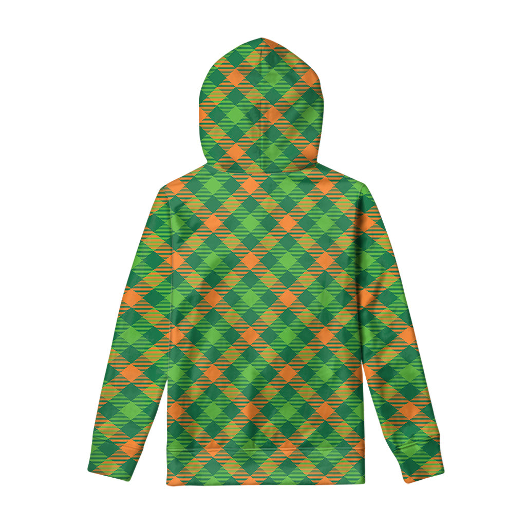 St. Patrick's Day Buffalo Pattern Print Pullover Hoodie
