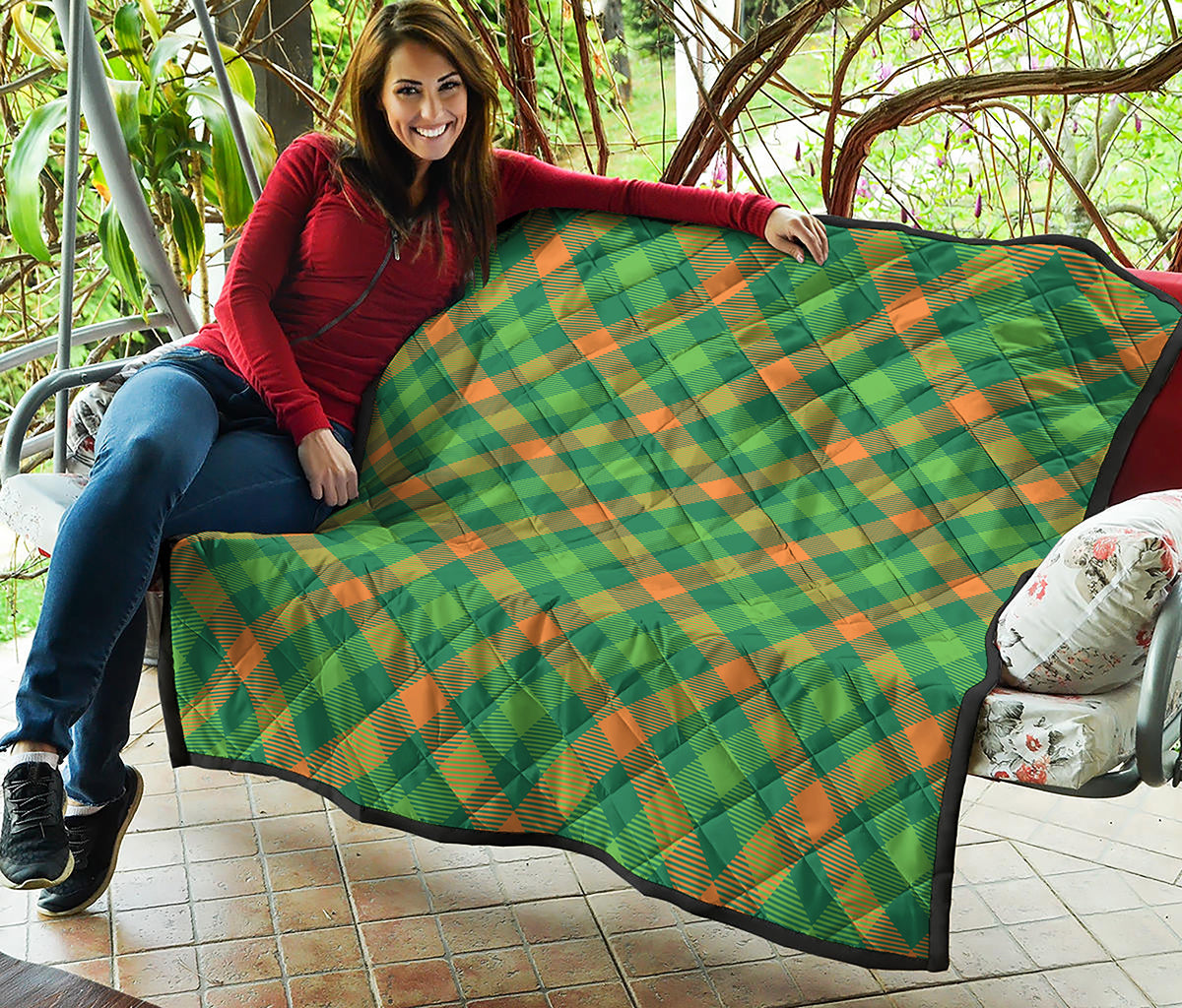 St. Patrick's Day Buffalo Pattern Print Quilt