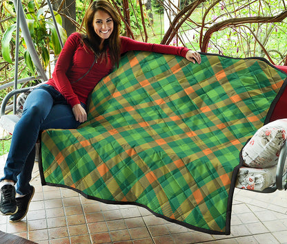 St. Patrick's Day Buffalo Pattern Print Quilt