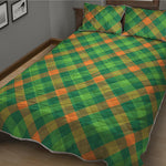 St. Patrick's Day Buffalo Pattern Print Quilt Bed Set