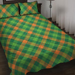 St. Patrick's Day Buffalo Pattern Print Quilt Bed Set