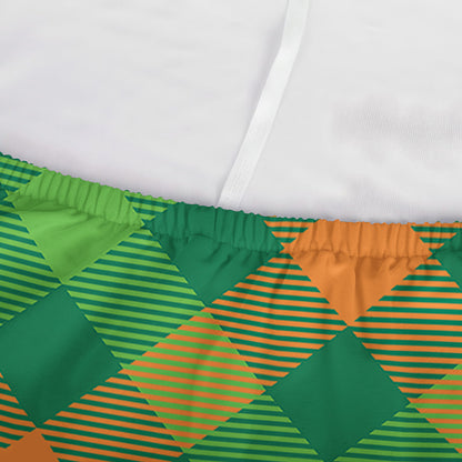 St. Patrick's Day Buffalo Pattern Print Sofa Cover
